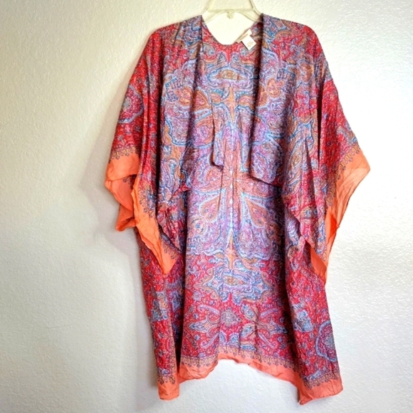 Sundance silk boho paisley open kimono OS - Picture 1 of 6